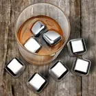 2 4 6 8 Stainless Steel Iced Cubes Rock Neat Drink Whiskey Stone Freezer Gel Box