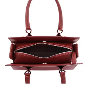 LONGCHAMP Paris Premier小牛皮手提托特包(S)(酒紅色) 1320 870 945