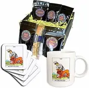 3dRose cgb_62442_1 Tarot Card The Strength-Coffee Gift Basket, Multicolor