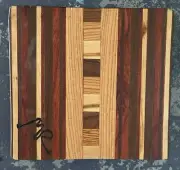 All Handmade Reversible End Grain Wood Cutting Board - Walnut, Maple & Oak