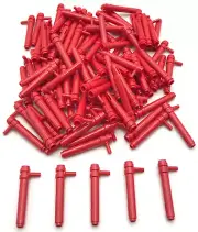 Lego 100 New Red Cylinders 1 x 5 1/2 Stud with Bar Handle Friction Cylinder Part