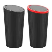 Car Interior Small Trash Can Dustbin Garbage Bin Storage Case Bucket Push Lid