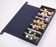 New portable box travel Sunglasses Glasses Display 8 grid Storage Case Box