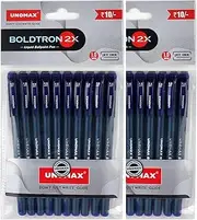 Unomax Boldtron 2X 1.0 mm Ball Point Pens - Pack of 20 (Blue)