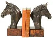 Bookends Horse Head Large Equestrian Hand Painted OK Casting USA Made