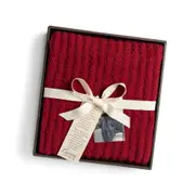 Demdaco Giving Ribbed Blanket - Red