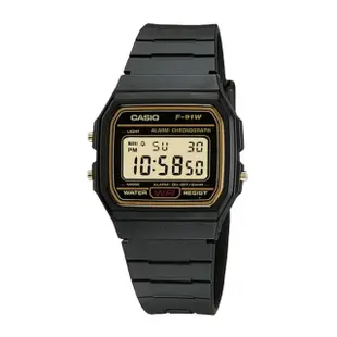 【CASIO 卡西歐】輕薄經典電子錶(F-91W)