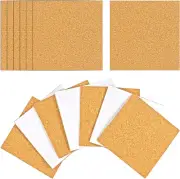 50 Pack Self-Adhesive Cork Squares 4 X 4 Inches Cork Tiles Backing Sheets for Co