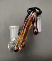 14mm Dark Amber Honey Drip Glass Drop Down Attachment Adapter