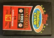 1992 Topps Stadium Club Baseball Pack Kenny Rogers Rangers John Marzano Red Sox