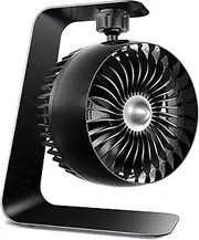 USB Desk Fan, Strong Wind Ultra Quiet Small Personal Fan with Metal Bracket, more than 360° Adjustable and 3 Speeds, USB-C Corded Powered Mini USB Fan for Bedroom Office Desktop