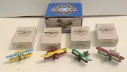 Collector’s Set of 4 Miniature BIPLANES AIRPLANE- In Original Boxes