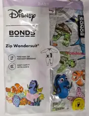 DISNEY FINDING NEMO Dory Crush BONDS Licensed zip wondersuit grey sizes 0 , 1