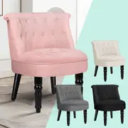 ALFORDSON Armchair Lounge Chair Wingback Tufted Accent Chair Fabric Sofa Couch