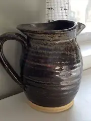 Pitcher Ceramic Studio Piece Browns New! Pottery