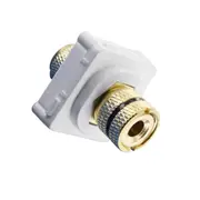 Speaker Cable Mech Connector Terminal for Clipsal Wall Plate Black on White