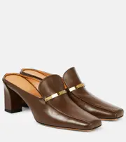 [Tod's] Tod's Leather mules AU 6 brown