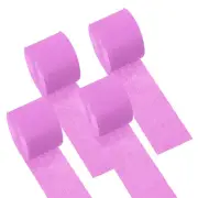 1.8 Inch Crepe Paper Streamer, 4 Roll 328ft Crepe Paper Sheet, Pink