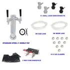 Beer Tap font Hose Draft Beer System for 2 X Ball Lock Cornelious Keg