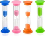 4 Colors 2 Minute Sandglass Timer, Plastic Hourglass Timer, Mini Sand Clock Timer, Time Management Game, Countdown Toy, Blue, Pink,Orange, Green