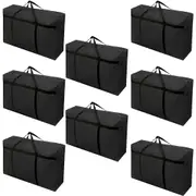 riin 8x Large Home Storage Bag Waterproof Clothes Quilt Organizer for Moving House Luggage Xmas Christmas Tree Model#100 Black