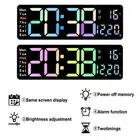 Large Screen 13in Digital Wall Clock with Remote Control Multifunctional