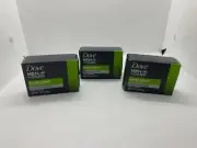 Dove Men Care Extra Fresh Moisturizing Cream Body & Face Bar Soap - THREE BARS