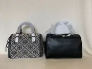 Tory Burch Black Leather Robinson Middy Satchel + T Monogram Satchel - $1076