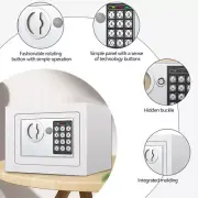Fireproof Small Safe Box Digital Electronic Security Safe Box with Keys White