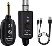 Wireless Microphone Transmitter Receiver XLR System Auto Pair Max 30M Available Range for Recorder PA System Mixer