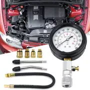 9Pc Car Compression Tester Pressure Petrol Gas Engine Cylinder Gauge Tester Tool