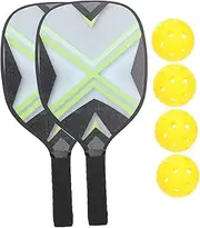 JUMPLAWN Outdoor Sports Paddle Sturdy Rackets for All Ages for Family Fun and Exercise Durable and Material Includes of Paddles and Balls