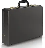 Briefcases for Men, Professional Leather Briefcase with Lock, Hard Shell Business Brief Case, Durable Executive Attache Case for Laptop Documents, Mens Hard Briefcase for Work Office Travel, Black