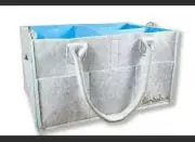 Baby Diaper Caddy Organizer: Large Nursery Storage Bin| Portable Car & Travel