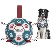 Soccer Ball with Straps - Interactive Dog Toys for Tug of War, Puppy Birthday