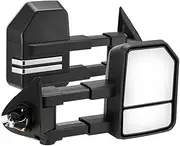 SAN HIMA Pair Towing Mirror Fits Triton MQ/MR 2015-ON - Extendable Manually Foldable Side Mirror 19CM Split View, Black