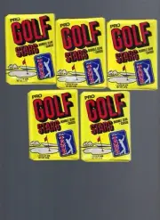 1981 Donruss Pro Golf Stars 5 Wax Packs Unopened