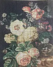 "Bouquet" Printed Needlepoint Tapestry Canvas 11584