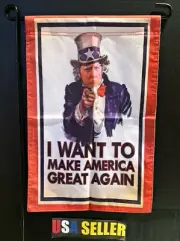 Donald Trump Garden Flag FREE USA SHIP Make America Gre Desantis USA Sign 12x18"