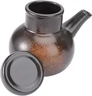 NOLITOY Ceramic Sauce Pot Kitchen Condiment Holder Seasoning Container Holder Pot Kettle Organizer