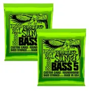 2 sets Ernie Ball 5-String Regular Slinky Nickel Wound 45-130 Bass Guitar String