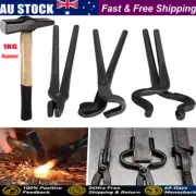 Knife Making Tongs Set & Blacksmith Hammer 0000811-1000 for Assembled Forge Tong