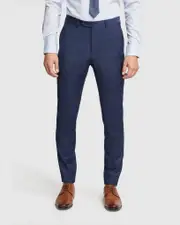 Byron Wool Checked Suit Trousers