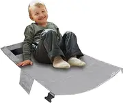 GNEGNI Airplane Seat Extender for Kids,Toddler Travel Bed, Kids Airplane Footrest Hammock for Flights, Leg Rest for Kids to Lie Down on Plane (Grey)