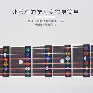 吉他音階貼紙 音名貼紙 自學電吉他 初學指板貼紙 樂理教程吉他配件