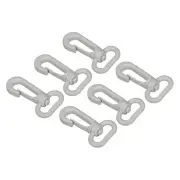 6pcs Plastic Swivel Snap Hook Lobster Clasp Buckle for Webbing Strap Light Gray