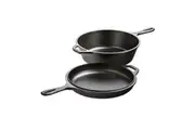 Lodge Logic Quart Cast Iron Combo Cooker with Helper Handle 3L