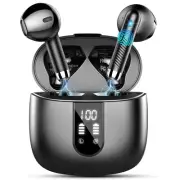Wireless Earbuds, 2024 Bluetooth Headphones V5.3 Ear Buds Built-in ENC Noise ...