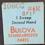NOS Genuine Bulova 10BCC GF17 Watch Sweep Seconds Hand #65C - Gold Fils - NEW