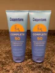 2 Coppertone Complete SPF 50 Water Resistant Sunscreen Lotion ~ 7 fl oz Each